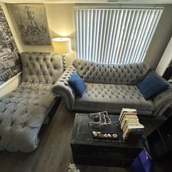 91’ Upholstered Sofa Gray