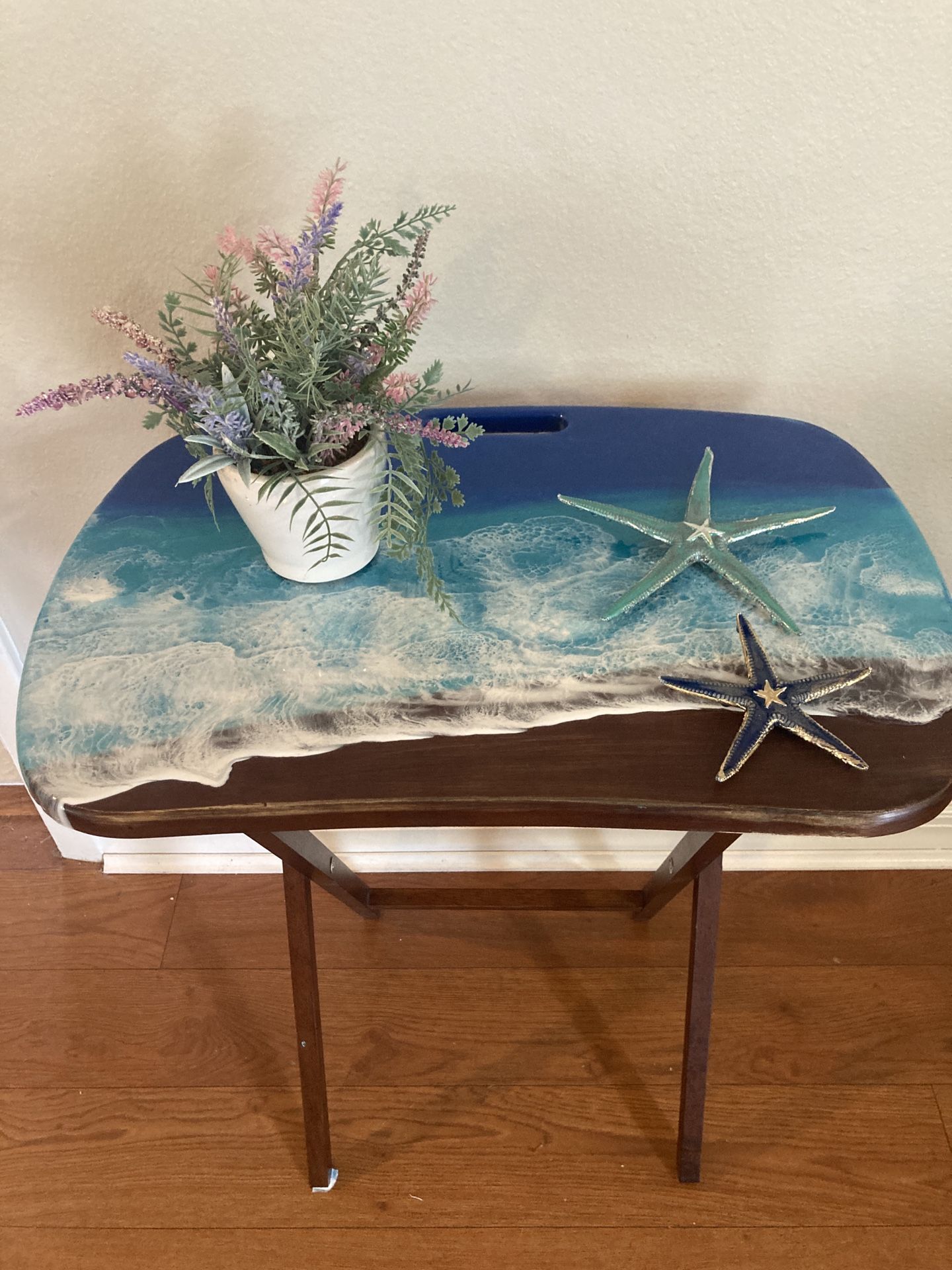 Resin Ocean Epoxy Tv Tray Table