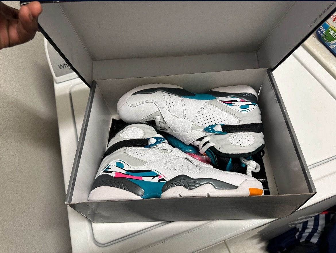 Jordan 8 Retro South Beach Sneakers US Men's 10