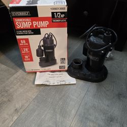 1/2 HP Aluminum Submersible Sump Pump Tether Switch