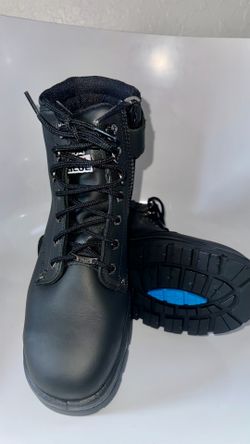 Men's Steel Blue Argyle Steel Toe Side-Zip SD Boots Size 10.  New!