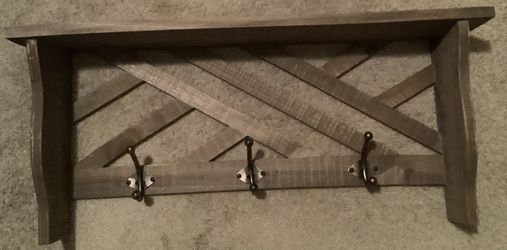 Entry Shelf With Coat Hooks
