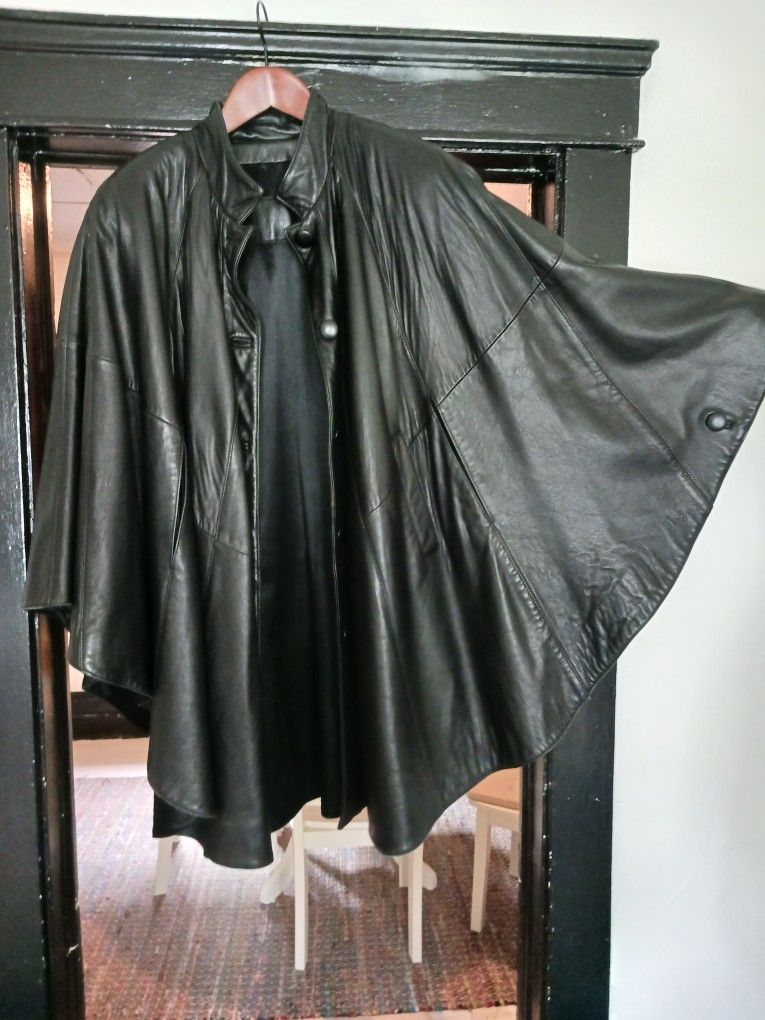 LEATHER PONCHO