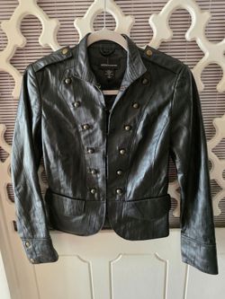 Vintage Moda International Real Leather Military Jacket - Victoria’s Secret