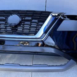 👍 ✅ 2021 2022 2023 NISSAN ROGUE FRONT BUMPER COVER + ORIGINAL BLACK PAINT + LOWER VALANCE + GRILLE