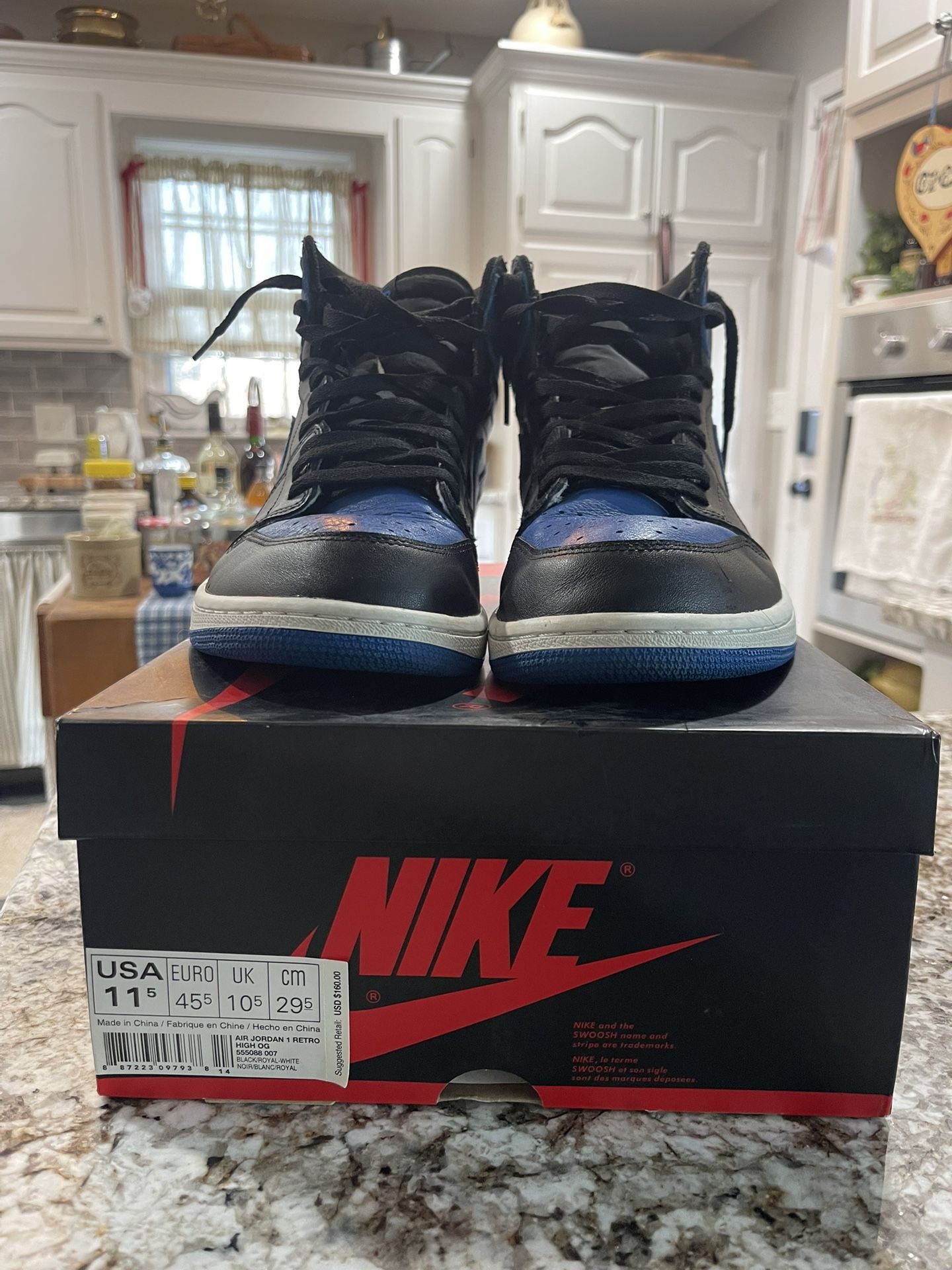 Retro Jordan 1 Royal Blue 2017 Size 11.5