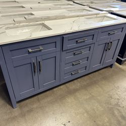 72 Inch Double Sink Vanity With Top 