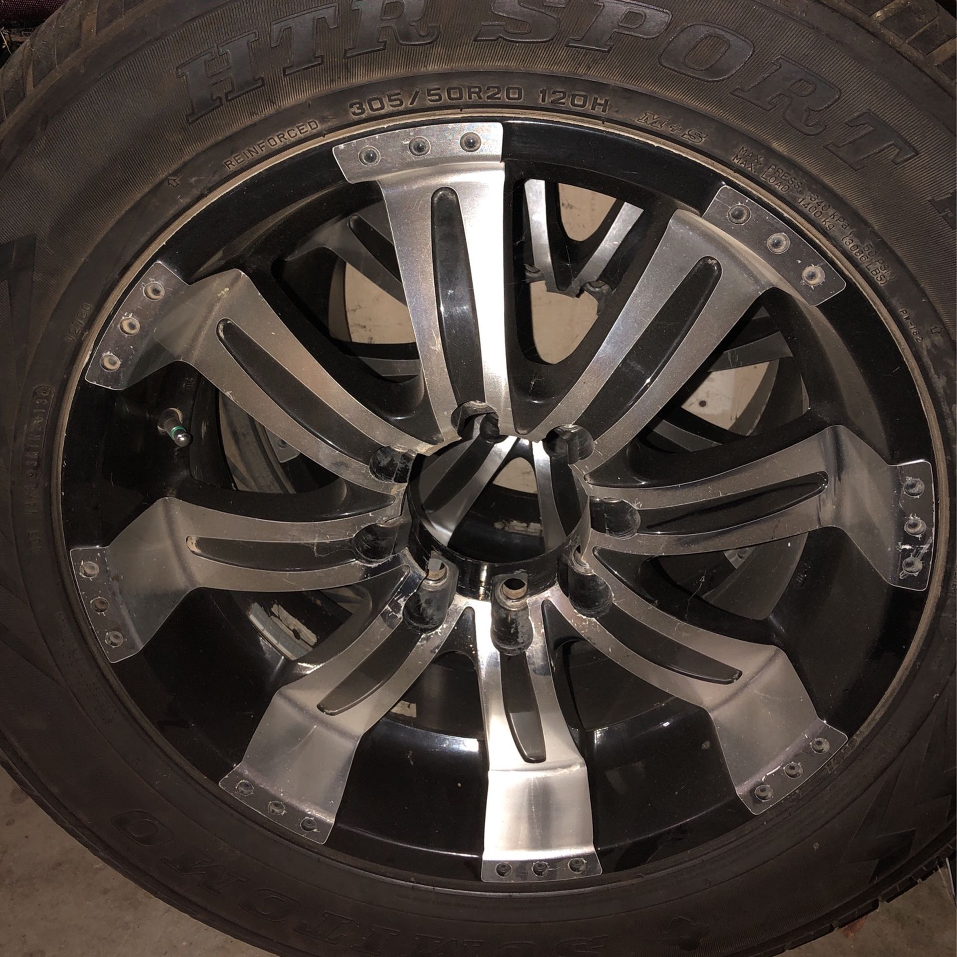 (4) 20” - 8 Lug Rims from a Chevy 3500 Van.