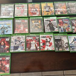 19 X Box One Games. Some Unopened. 