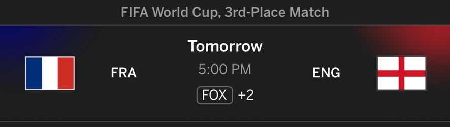 FIFA World Cup Third Place Match
