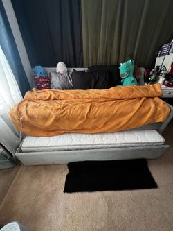 Gray trundle bed (mattresses NOT include)