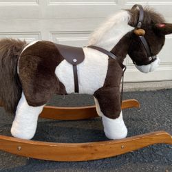 Vintage 1996  Chrisha Playful Plush Rocking Horse 