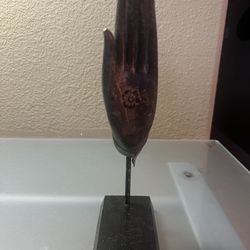 Thai Cast Bronze Lucky Buddha Hand Decor Living Room