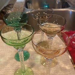 Antique Glasses Set Of 5