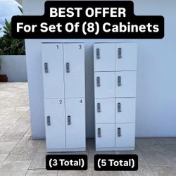 Storage Cabinets (Set Of 8) ACCEPTING BEST OFFERS!