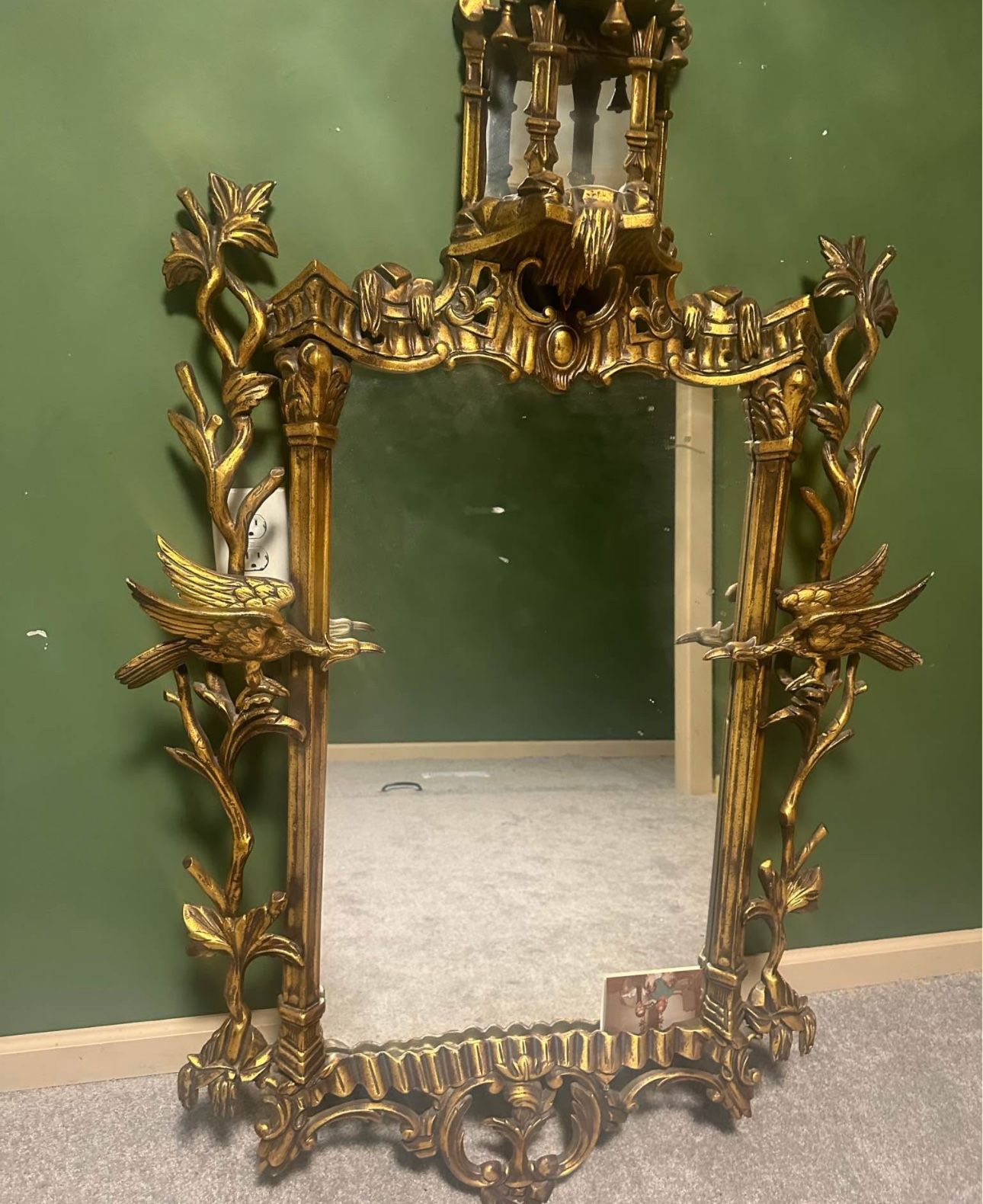 Gold Miror antique 33”x56”
