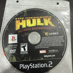 The Incredible Hulk Ultimate Destruction For Ps2 (disc Only)