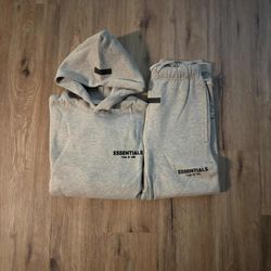 Dark Oatmeal Essential Hoodies And Sweatpants
