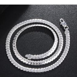 24" Miami Cuban Necklace 5mm Thick SOLID .925 STAMPED STERLING SILVER 