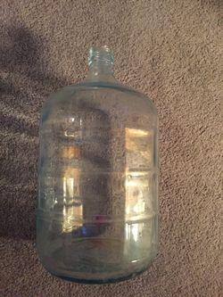 Glass water jug vintage