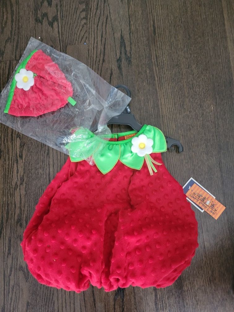 Strawberry Costume 6-9month. ***new With Tags**