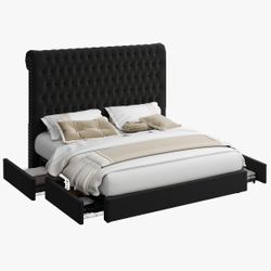 Black Tufted Headboard