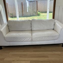 White Leather Couch (faux Leather) 