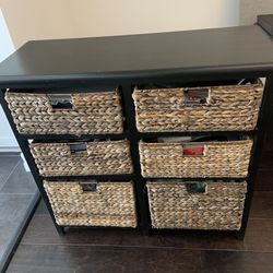 Pottery Barn Style Cabinet with Baskets