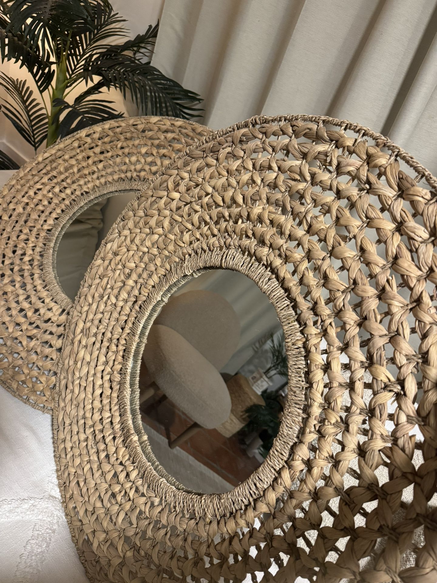 Boho Chic Rattan Mirrors