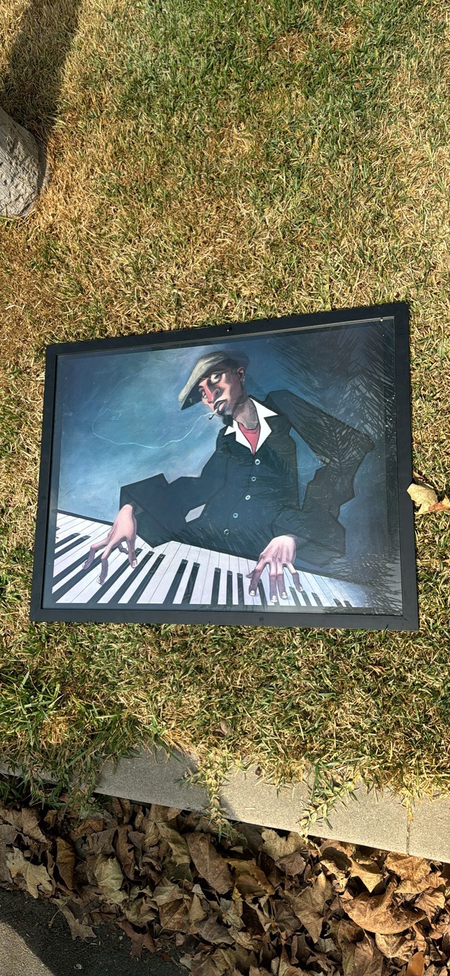 Z Galleries Piano Player Framed Picture