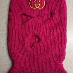 GG Gucci  Embroidered Pink Ski mask 