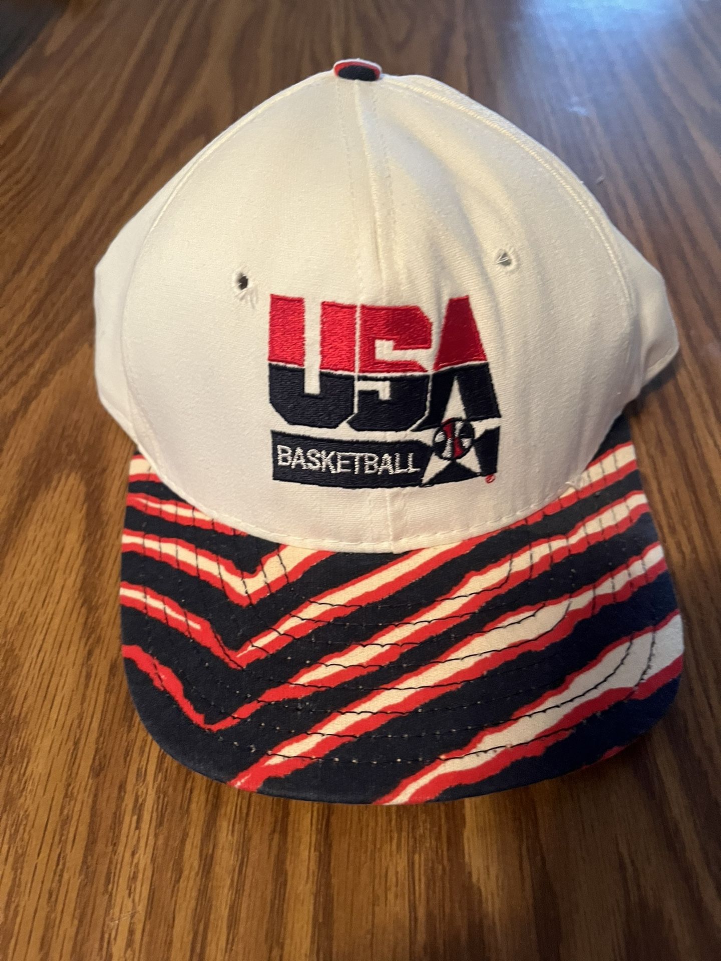 AJD Zubaz Brim Vintage 1992 USA Basketball Olympic Dream Team Snapback Cap Hat