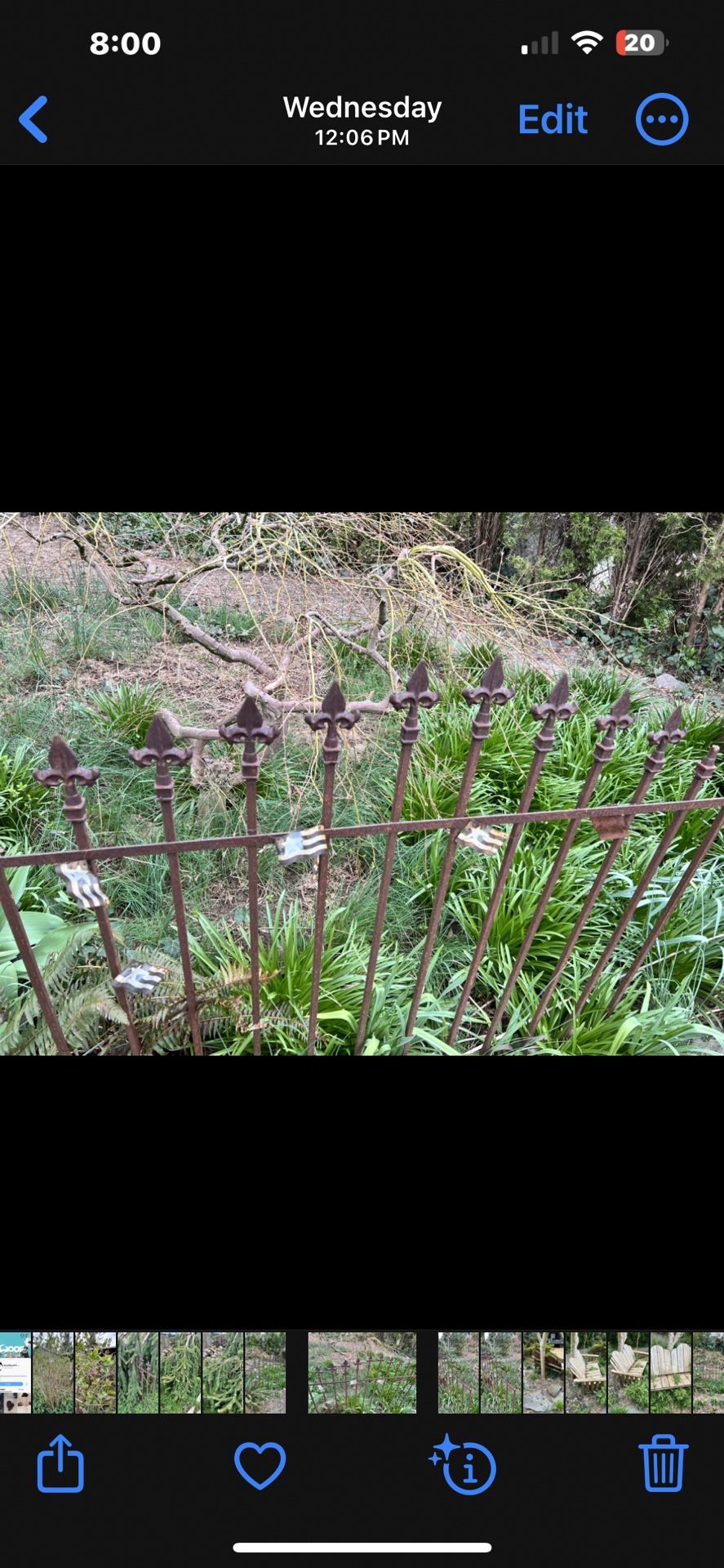 $100 Antique Iron Metal Fence Panel Gothic Vibe DIY garden Gate Trellis ? 