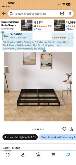 NEW CALIFORNIA KING BOX SPRING STILL IN BOX NO INSTRUCTIONS