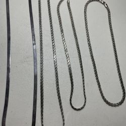 Sterling Silver Chain Lot