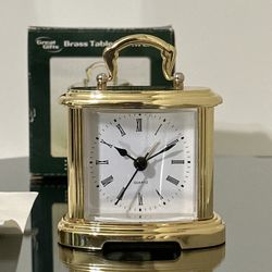 Brass Table Alarm Clock 