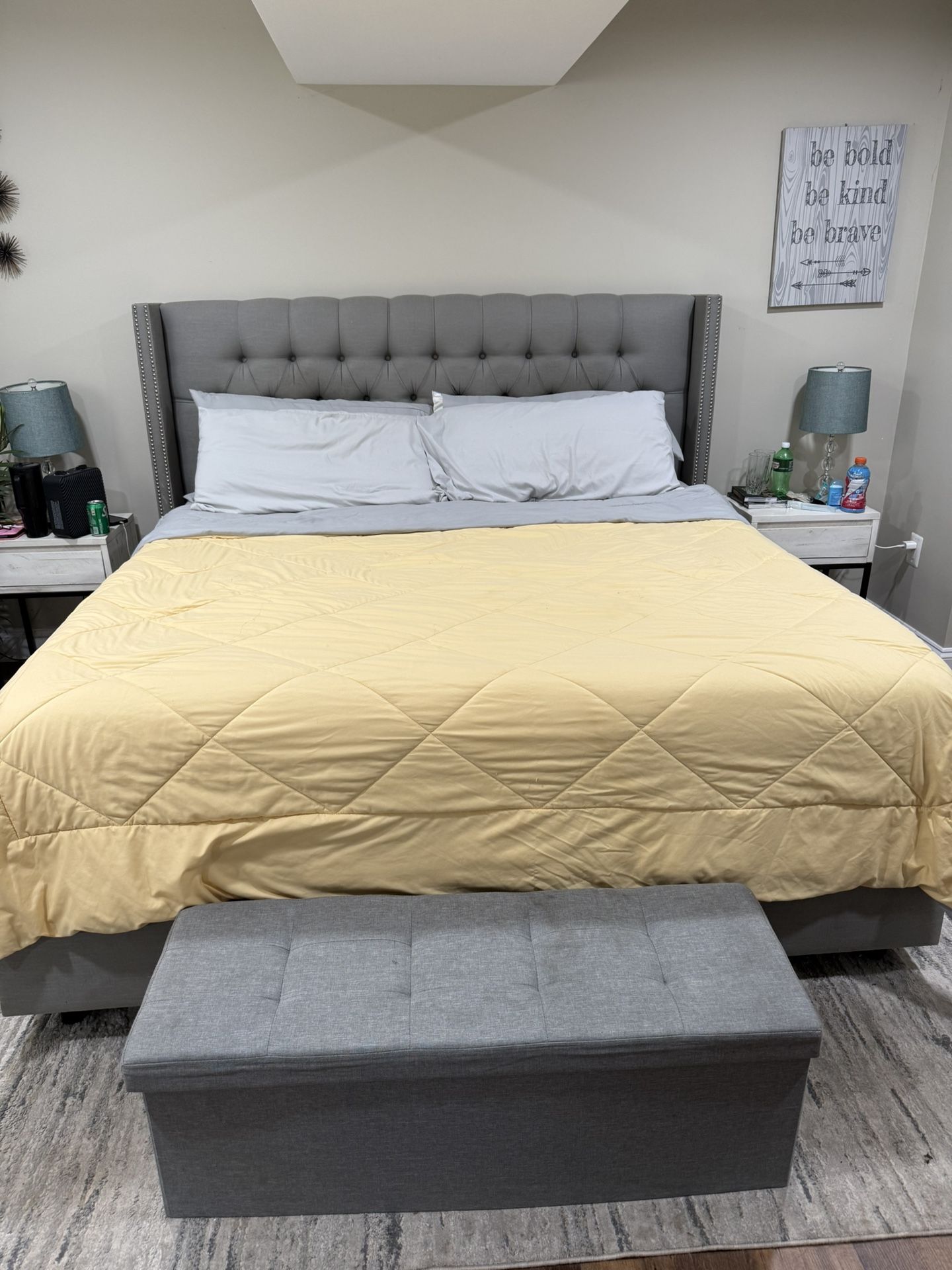 King Size Bed (mattress Not Included)