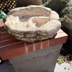 Concrete Fountain Bowl – Birdbath / Planter / Garden Decor