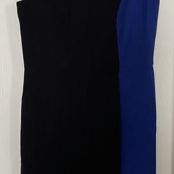 Blue and black dress