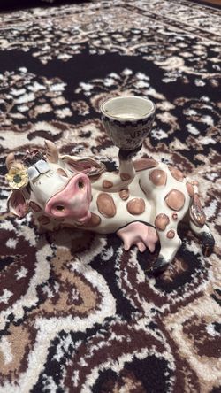 Cow candle holder