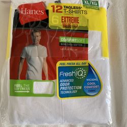 Hanes 12 Pack T-shirts Size XL/XG Brand New