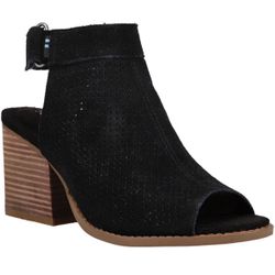 The Toms Grenada Open Toe Bootie (Black)