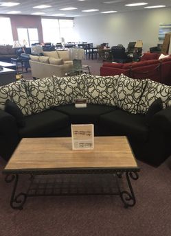 Black and white sectional
