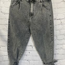 Nasty Gal Acid Wash Relaxed Tapered Jeans