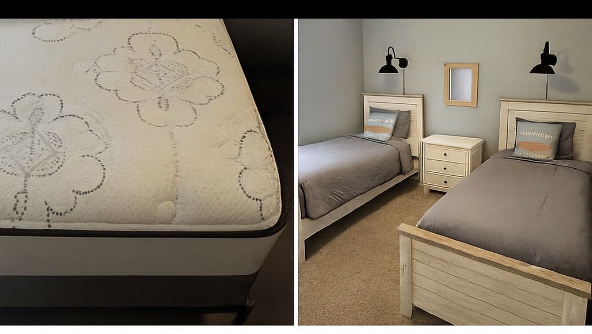 Set Of Twin Size Bed Frames & Mattresses