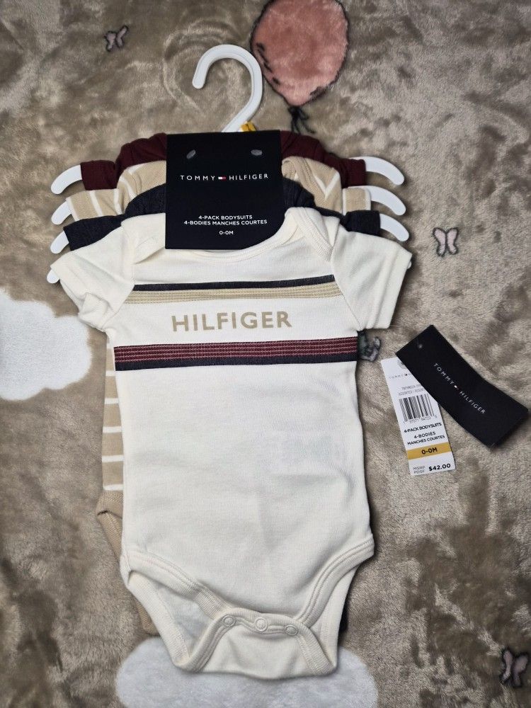 Newborn Tommy Hilfiger Four Set Onesies - New