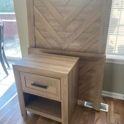 Brand New Twin Bed Frame and night stand set