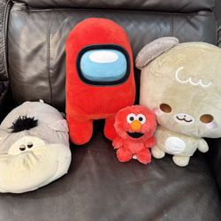 Set Of 4 Plushies - Cute And Big