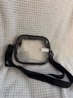 Clear Crossbody Bag with Black Strap