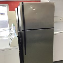 GE 18 Cu Ft Top And Bottom Black And Stainless Steel Range. 1 year Warranty 
